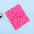 Rosa Silikonform für DIY Tortendeko mit realistischer Rindenstruktur für Fondant - Baumrindenstruktur (QH3176) / Rosa