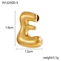 Polished gold balloon style letter E pendant necklace for DIY jewelry making - Letter E Pendant Only (Without Chain)