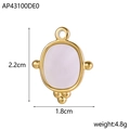 Dettaglio del ciondolo ovale dorato con dimensioni 2,2x1,8cm e specifica peso - Ciondolo Effetto Perla Artificiale Ovale (AP43100AE0)