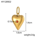 Détail du pendentif cœur en or 18 carats avec cristal rouge et gravure en étoile - Cœur Rubis Étoile Octogonale (HY1289D2)