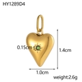 Pendentif cœur plaqué or 18 carats avec pierre verte et texture rayons de soleil - Cœur Étoilé Vert (HY1289D4)