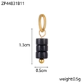 Dettaglio delle dimensioni dell'anello dorato da 1,3 cm con tre perline nere - Black Style (ZP44831B11)