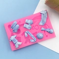 Football theme silicone mold with soccer ball jersey trophy shapes for DIY baking - Football Theme (QH2957)