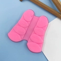 Rosa Silikonform mit Blattmotiven für Fondant und Bastelarbeiten mit feinen Texturen - Rosa
