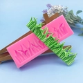 Stampo in silicone a motivo erba per decorazione torte fondente e strumenti da forno - Stile Erba Rosa