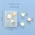 Silikonform für Herz- und Dessertformen, 9.5x7.2x1.5cm für DIY-Handwerk und Backen - Stil 1 Multiform-Form / Zufällige Farbe