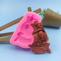 Siliconen mal piratenschip voor fondant en chocolade met doodskop zeil details - Piratenschip Stijl (QH2985)