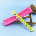 Silikon Backform für Tortenspitze mit Gänseblümchenmuster für Fondant und Tortendeko - Rosa