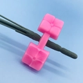 Pink silicone flower petal veiner mold for fondant cake decorating and baking crafts - Pink (Random)