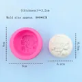 Pink silicone forest girl head mold for fondant cake and handmade plaster relief soaps - Style 1 (Random Color)