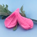 Rosa Blatt-Silikonform für Backen und Fondant mit detaillierten Aderstrukturen - Rosa