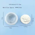 Dimensions du moule en silicone 8x8x3,8cm avec mesures du portrait de fille en 3D - Style 5 (Couleur Aléatoire)