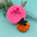 Siliconen mal pompoen piraat voor Halloween taartdecoratie en creatief handwerk plezier - Piraat Pompoen (QH2205) / Roze