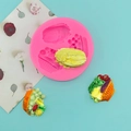 Molde de silicona cesta de verduras para decoración de pasteles fondant y arcilla - Rosa