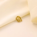 Pendentif lettre Q évidée en acier inoxydable doré pour création de bijoux chic - Lettre évidée Q