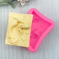 3D zeemeermin siliconen mal voor handgemaakte zeep en chocolade op houten basis - Zeemeermin Vorm