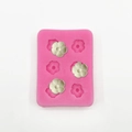 Rosa 6-Loch Gänseblümchen Silikonform für DIY Kuchendekoration und Harzguss-Handwerk - Rosa Gänseblümchen Mehrloch