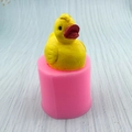 3D kleine gelbe Ente Silikonform für Fondant Pudding und Mousse Kuchen Backen - Rosa