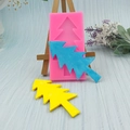 Pink cartoon tree silicone mold for DIY fondant cakes and chocolate crafts with 3D tree shapes - Christmas Tree / Pink