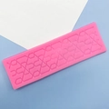 Rosa Silikonform mit geometrischem Spitzenmuster für Fondant und Tortendekoration - Rosa