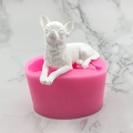 3D-Silikonform Chihuahua für handgefertigtes Harz und Schokoladenkuchen-Dekorationen - Rosa