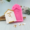 Märchenhafte Silikonform für Meer-Themen-Kuchendekoration und Fondant-Basteln - Feentür (QH6164) / Rosa