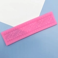 Molde de silicona rosa con encaje para decoración de bordes de pasteles y fondant - Estilo de Encaje Rectangular Rosa