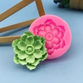 Pink silicone lotus flower mold for DIY chocolate, fondant, and cake decoration - Pink (Flower)