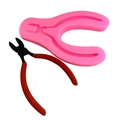 Rosa Silikonform Zange und Seitenschneider mit rotem Griff für DIY Fondant und Handwerk - Zangen-Form