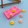 6-cavity rose silicone mold for DIY fondant chocolate and handmade craft projects - 6-Hole Rose Flower (QH2408)