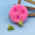 Molde de silicona rosa con forma de uva para chocolate y velas con modelos de frutas - Forma de Uva / Rosa