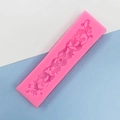 Barokke siliconen mal met bloemranken voor fondant taartranden en chocolade - Bloemenrank (QH1966)