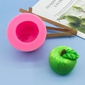 3D-Apfel-Silikonform für DIY-Backen und handgefertigte Kuchendekorationen in Draufsicht - Apfelform (QH3016)