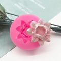 3D lotus flower silicone mold for fondant cakes, chocolates, and aromatherapy candles - Lotus Shape (Pink)