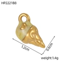 Vue détaillée du pendentif cornet de glace avec paillettes vertes et texture dorée - Glace Vert Menthe (HP2221B8)
