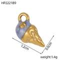 Pendentif cornet de glace émaillé bleu scintillant pour création bijoux DIY - Glace Bleue (HP2221B9)