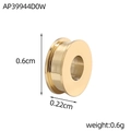 Technische Ansicht einer goldfarbenen Edelstahlperle mit 0.6cm Höhe und 0.22cm Dicke - Hochglanz-Goldring-Zubehör (AP39944D0W)