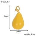 Detailed size specifications for yellow enamel teardrop pendant with dimensions and weight - Bright Yellow Teardrop Style (BP3302B3)