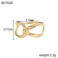 Maße des geometrischen Goldrings mit 1,7 cm Breite und 2,3 g Gewicht in technischer Ansicht - Goldener Knotenförmig (BJ1702D)