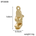 Gold stainless steel high heel pendant, 1.68cm DIY jewelry charm for necklace and bracelet - High Heel (BP3880B)