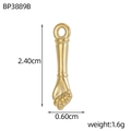 Pendentif poing Mano Figa doré en acier inoxydable pour colliers et bracelets DIY - Signe de la Main (BP3889B)