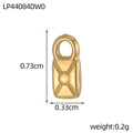 Detailed macro view of a 0.73cm gold stainless steel jewelry connector for DIY crafts - Pendant Bail (LP44084DW0)