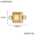 Detailed view of small gold airplane heart pendant with 0.5cm height and 0.89cm width - Square Connector (LP44091DW0)