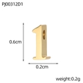 6mm gold stainless steel number 1 charm pendant for DIY jewelry making with brushed finish - Number 1 Gold (PJ00312D1)