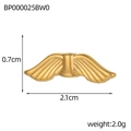 Dettaglio delle dimensioni del ciondolo ad ala dorata con larghezza di 2,1 cm - Ciondolo in Metallo Ali di Piuma (BP000025BW0)