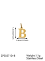 Polished gold stainless steel letter B charm pendant, 1.3cm height for DIY jewelry making - Letter B / Gold
