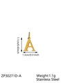 Polished golden letter A alphabet pendant made of high-quality stainless steel - Letter A / Gold