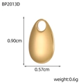 Polished gold teardrop pendant connector with dimensions 0.90cm by 0.57cm for jewelry DIY - Gold Teardrop Pendant (BP2013D-14K)
