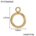 Golden lobster clasp with extension chain for DIY jewelry necklaces and bracelets - Gold Ring Link (FP19786D0W0-14K)