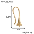 Golden bell shaped earring hook fastener with 2.2cm height for DIY jewelry making - Gold Bell Shaped Ear Hook Accessory (HP44293D0W0)